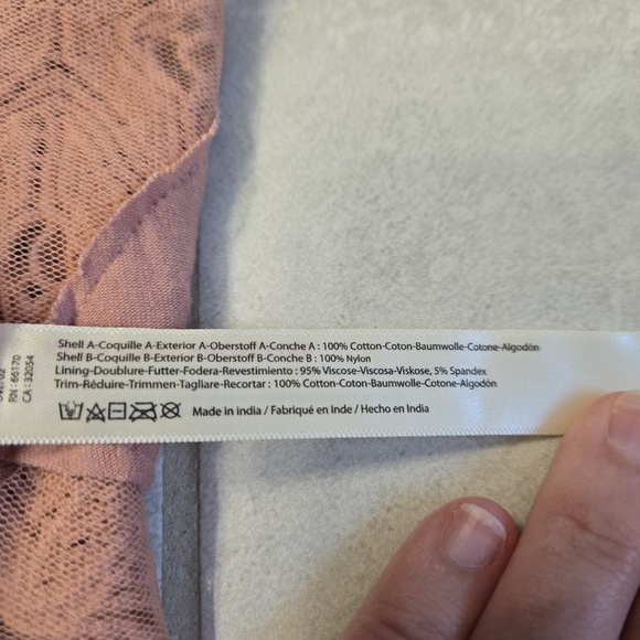 Free People NWOT FP One Athena Bralette  Smoke Rose Pink - Picture 6 of 6